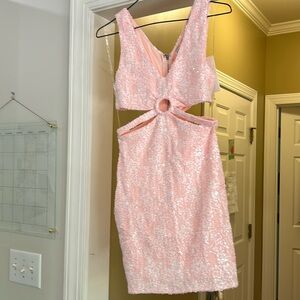 NWT Glimmer and Glitter Mini Dress Pink Small